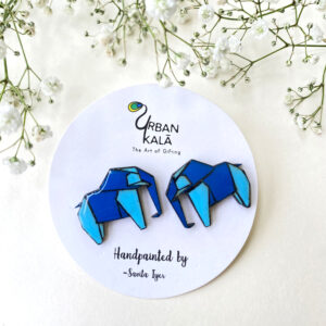 Origami Elephant - Blue