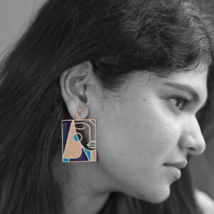 Jodi Hoops - Beige Blue