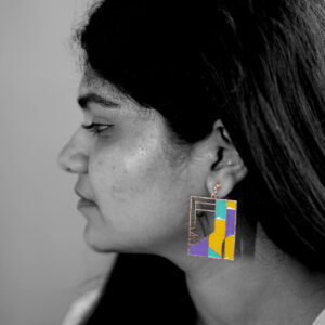 Jodi Hoops - Purple & yellow