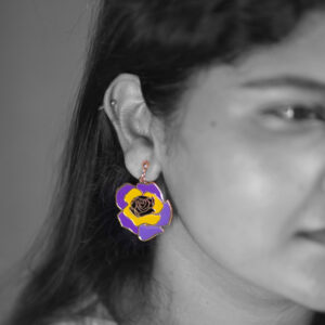 Rosie Hoops - Purple Yellow