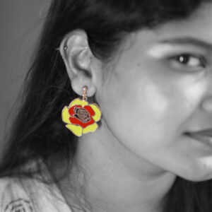 Rosie Hoops - Red Lime Green