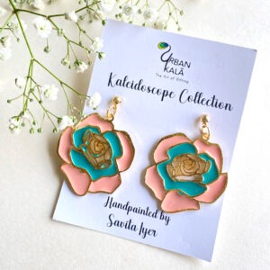 Rosie Hoops - Peach Teal