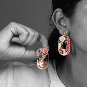 Senorita Hoops - Pink white Black