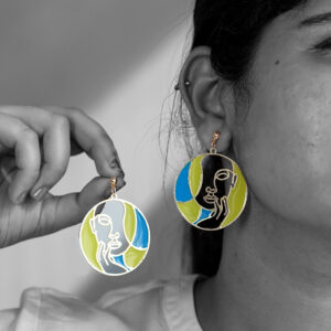 Abstract Girls Hoops - blue